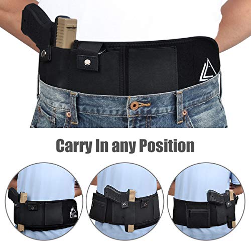 Lifella Belly Band Holster for Concealed Carry Inside Waistband Holster