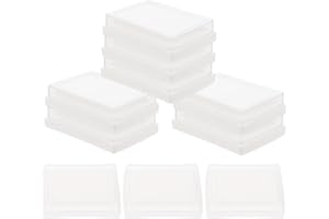 PACKOVE 10pcs Washable Blank Ink Pads for Fingerprint Art and Scrapbooking with Uniform Coloring Sponge