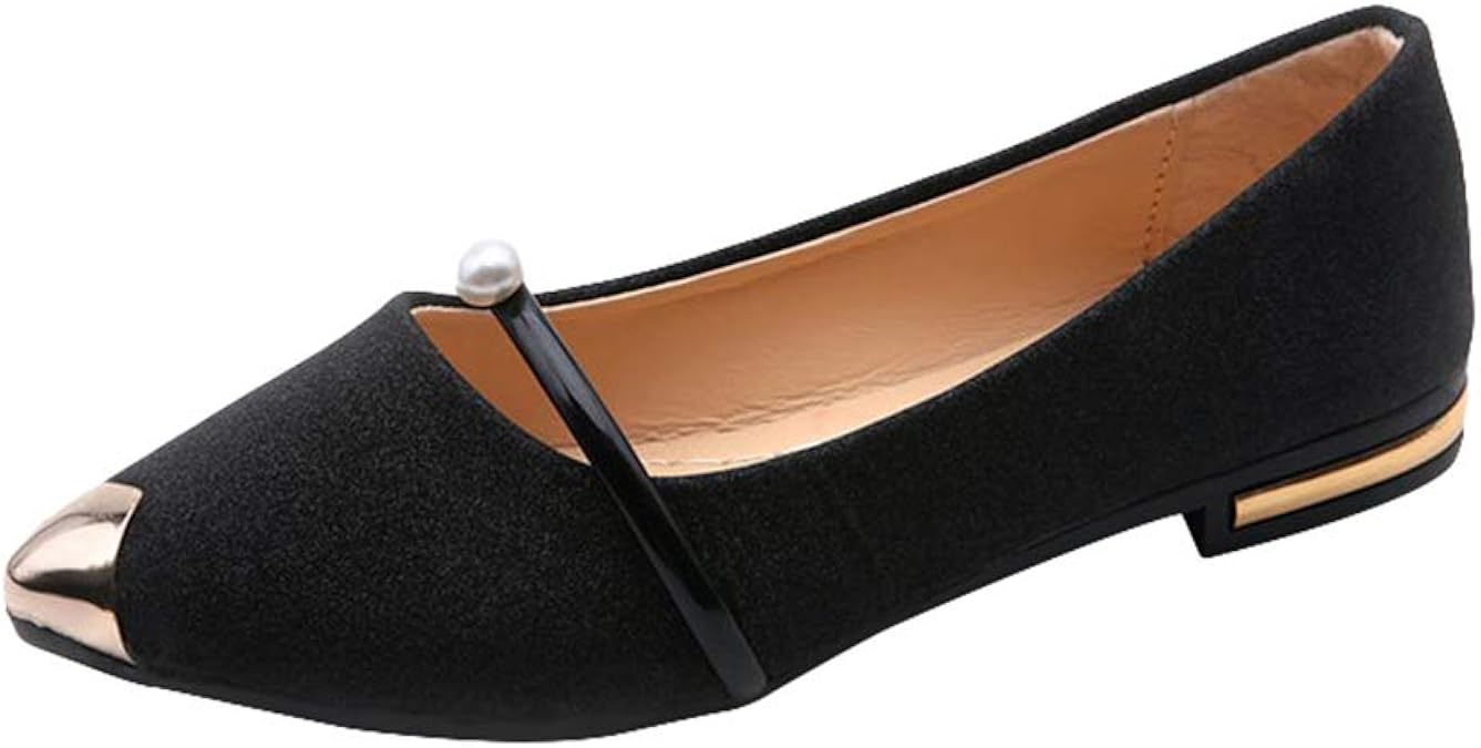 Zapatos de vestir de punto cerrados bailarinas para mujer, punta redonda, zapatos planos, zapatos de punto, cómodos, suaves, bailarinas, supersuaves, tacón de cuña baja, estilo casual, beige, 36 EU