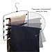 Corodo 3 Pack Pants Hangers, Multi-Layer Swing Arm Slack Hanger, Space Saving Non-Slip Foam Padded Closet Storage Organizer for Pants Jeans Trousers Skirts Scarf - Black