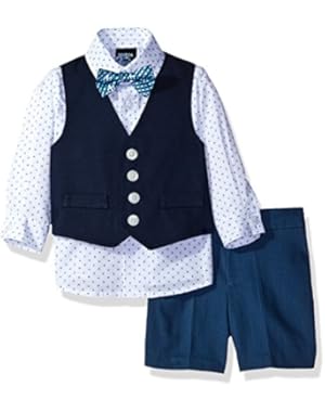 Nautica Baby Boys' Vest, Shirt and Short Set