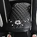 Sino Banyan Car Leather Crown Center Console Cover,Decoration Pad Cushion(7.67 x 11.81 inch),Black