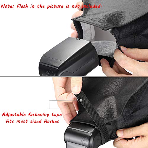 Flash Diffuser Light Softbox, Beaspire 8" x 12" Speedlight Softbox Collapsable Flexible External Flash Camera Light Compatible with Sony Nikon Canon and Other DSLR Camera Flashes - Thumbnail 5