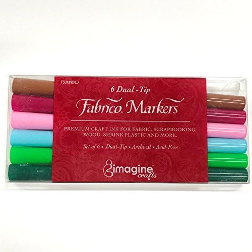 Fabrico Markers Dual Tip 6 Color Fabric Pen Set - Arboretum PF-600-007