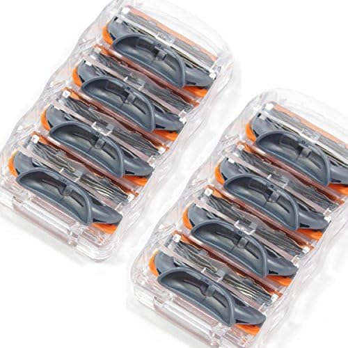 LSQtronics 8 pcs Generic Replacement 5- Blade Razor Cartridges Model Fusion Power Compatible with Gilllette handle