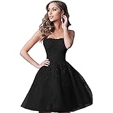 Lace Homecoming Dresses Short A Line Strapless Formal Cocktail Party Gowns
