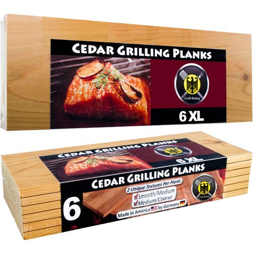 6 XL Grillbretter / Räucherbretter aus Zedernholz – 6er Pack | 6 XL Cedar Grilling Planks – 6 Pack