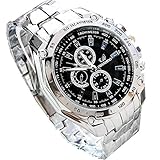 Corgy Men's Fashion Stainless Steel Belt Sport Business Quartz Watch Wristwatches