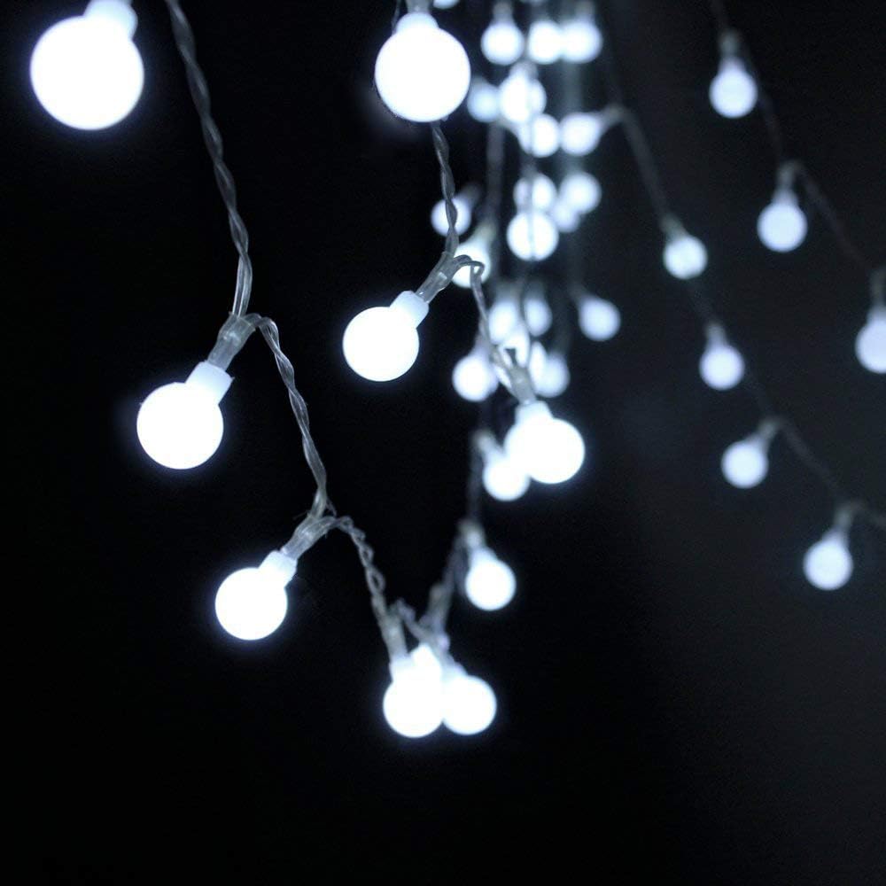 Battery Fairy Lights with Remote Control for Holiday Wedding Bedroom - 5 M Globe String 50 Lights 8 Modes Waterproof Battery Operated Fairy Light Indoor & Outdoor - Warm White