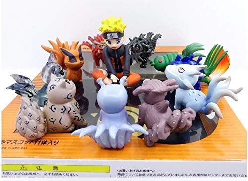 LSY 11Pcs/Set Naruto Action Figures Bijuu Uzumaki Naruto PVC Model Toy Naruto Anime Action Figure Toys