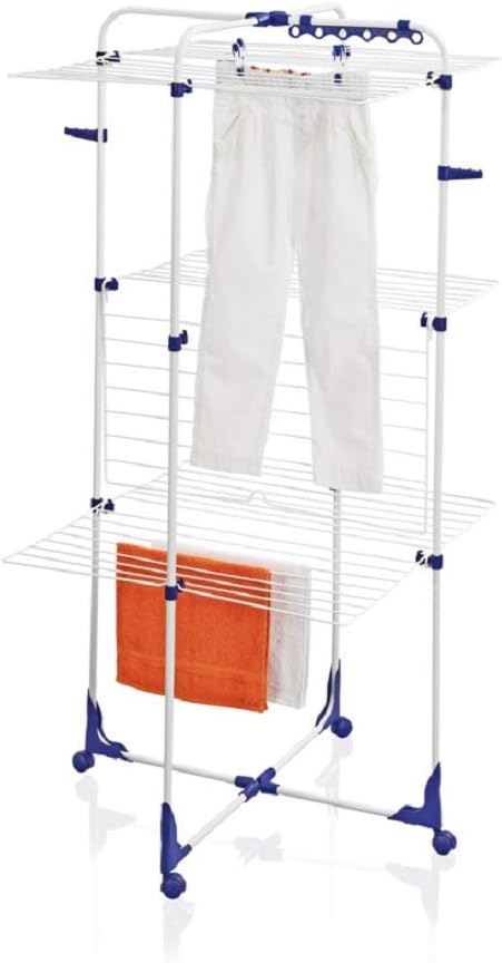 Leifheit Classic Tower 340 Standing Clothes Airer, Foldable Clothes Rack for Outdoor & Indoor - Image 3