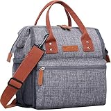 WiseLife Lunch Box Insulated Lunch Bag with Ice Pack for Women Adult Waterproof Leakproof Lunch Tote Large Picnic Bag w/Bottle Side Pocket Thermal Lunch Cooler Bag for Work School