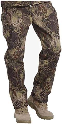 Men's Shark Skin Soft Shell Tactical Military Camouflage Pants(J1264)