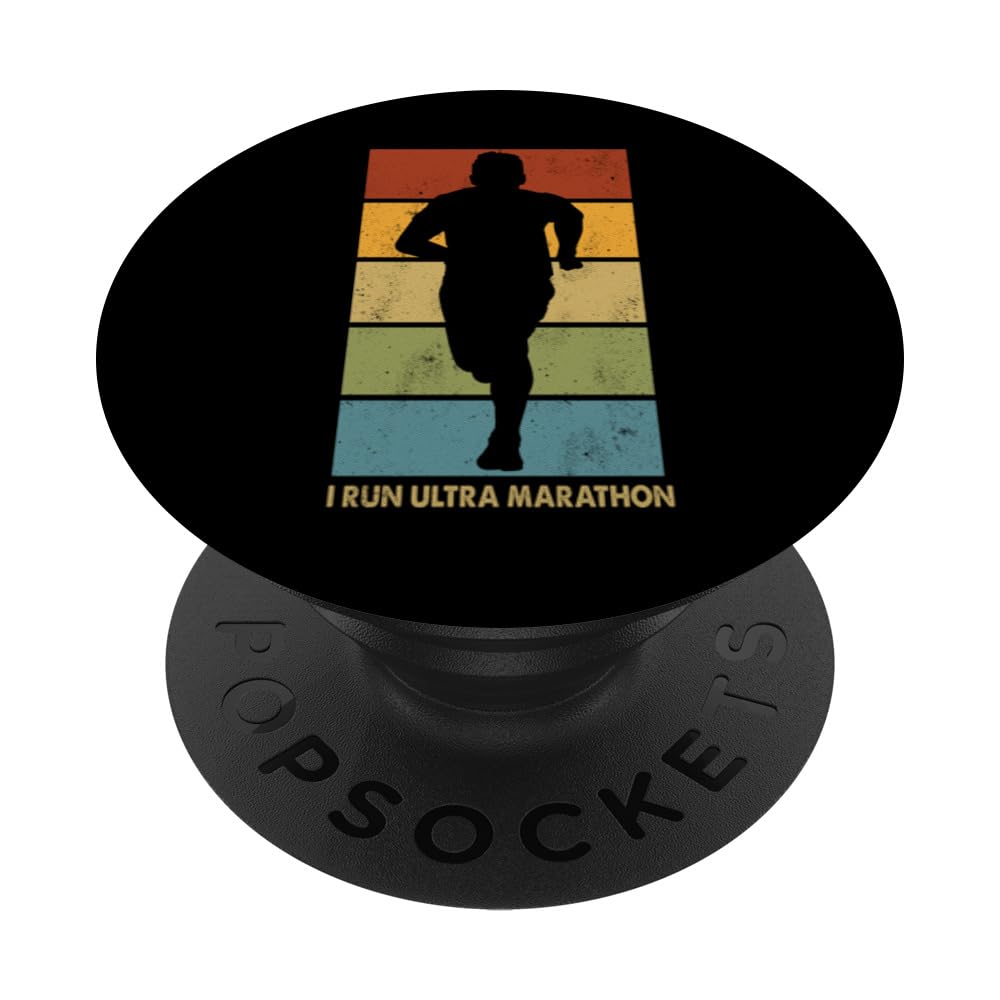I Run Ultramarathons Ultra Marathon Cool Retro PopSockets Swappable PopGrip