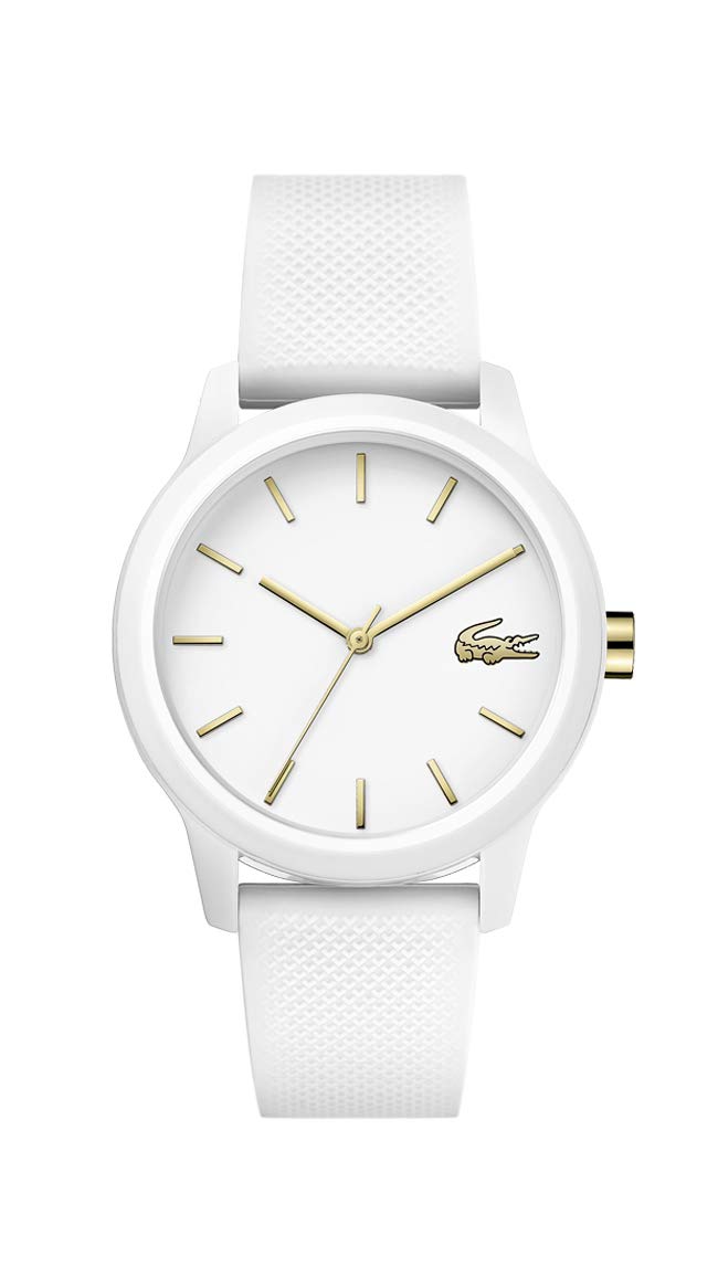 Lacoste Analogue Quartz Watch for Women LACOSTE.12.12 LADIES Collection with White Silicone Bracelet - 2001063