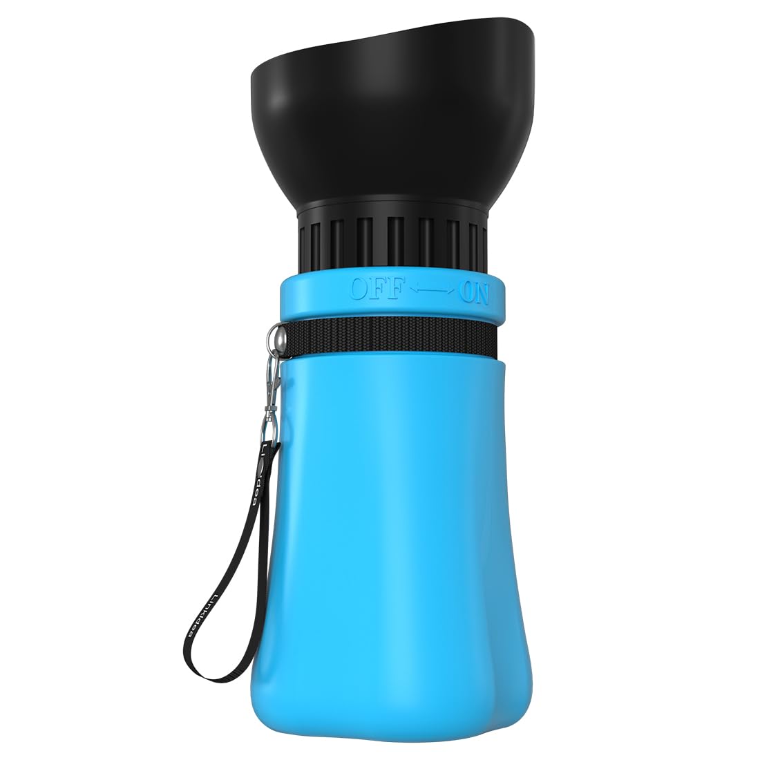 Linkidea Portable Dog Water Bottle, 17oz, Fits Car Cup Holder, Leakproof, Collapsible (Blue)
