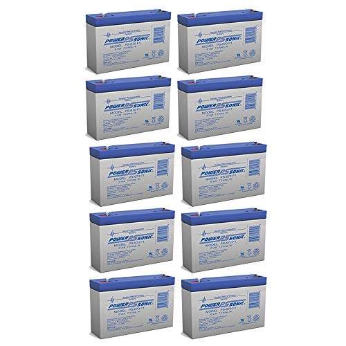 image for Powersonic WKA6-7.2F Genuine 6volt 7.2ah Battery - 10 Pack