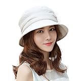 Siggi SPF50+ Foldable Womens Bucket Boonie Sun Hat w/ Chin Cord for Summer