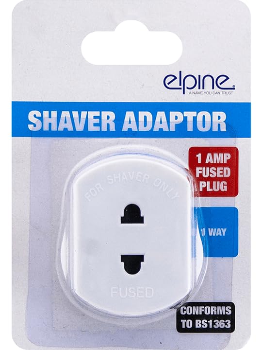 Shaver Adaptor 1 Amp White Blister Pack