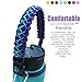QeeLink Handle for Hydro Flask - Secure Design - Wide Mouth Water Bottles Carrier - Includes Paracord Survival Strap with Compass Fire Starter Whistle - Perfect For Outdoor Bottle Carrier (Purple)