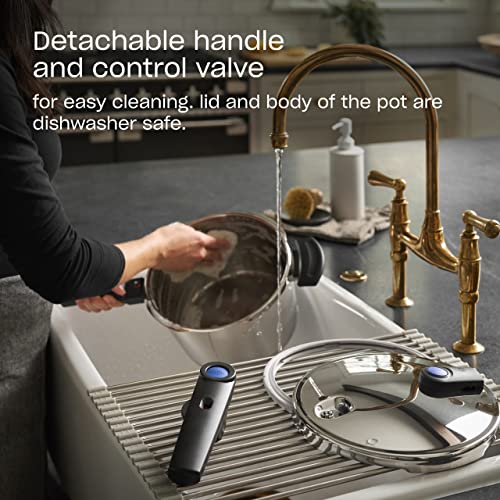 Fissler Stainless Steel Vitaquick Pressure Cooker with Glass Lid, For