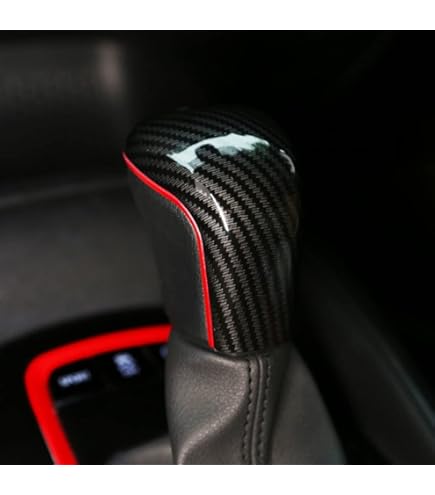ABS Carbon Fiber Gear Shift Knob Cover For Toyota Camry (2018-2025) & Corolla (2020-2024) - Glue-Free Snap On Trim Cap
