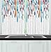 Ambesonne Colorful Kitchen Curtains, Colorful Cutlery Background Dining Gourmet Fork Spoon Cooking Tools Design, Window Drapes 2 Panel Set for Kitchen Cafe Decor, 55