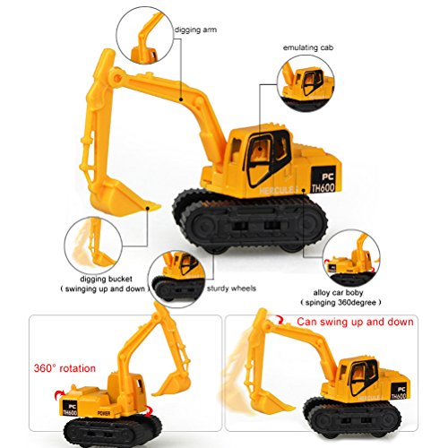 Vankcp Sand Toys Set 6 Pcs Assorted Construction Vehicles Trucks