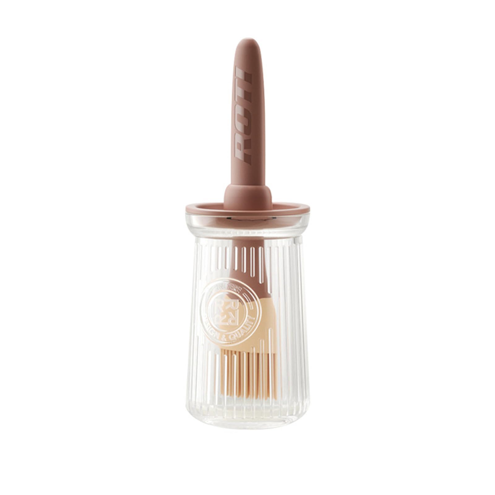 soulnioi Oil Dispenser with Silicone Oil Brush For Kitchen,Olive Oil Dispenser Bottle,Wide Opening Oil Bottle For Air Fryer,Cooking,BBQ 200ml Brown — image 1