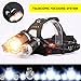 Wsky 6000 LM LED Headlamp Flashlight - Super Bright Headlamp - 3 Light 4 Modes, CREE XM, L 3T6 Lampwick, Best for Camping Biking Hunting Fishing Outdoor