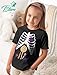 Ribcage Skeleton Candy Shirt Funny Xray Halloween Shirts for Toddler and Youth Kids 5/6 Black