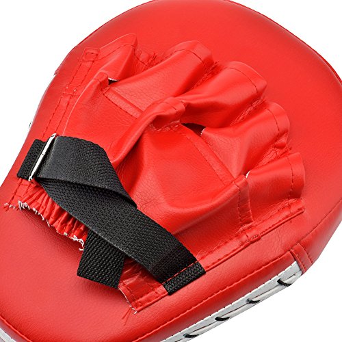Cozyswan-Almohadilla-de-Entrenamiento-de-Boxeo-Paos-de-Boxeo-Manoplas-de-Poliuretano-Color-Rojo