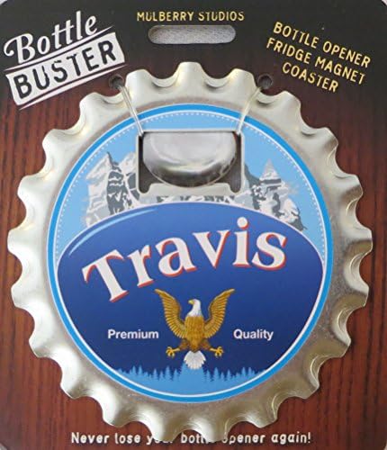 Mulberry Studio Bottle Opener Fridge Magnet Coaster All in One - Travis