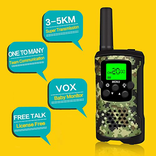 LET'S GO! DIMY Toys for 6-12 Year Old Boys, Walkie Talkies for Kids Boys Toys for 3-12 Year Old Boys Gifts for 3-12 Year Old Girls Birthday Presents New Gifts Green DJ91 - Thumbnail 3