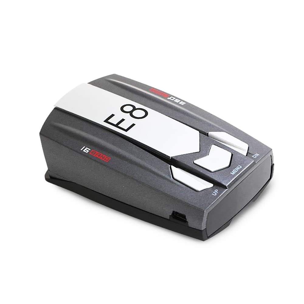 Baceyong 12V 360 Degree Monitoring, Car Radar Detector Auto LED Display Voice Alert Device, Real Time Vehicle Speed Alert System, 200-800m Long Distance Remote Warning, for X.K.KA.CT.and LASER Band