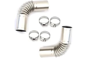 HTPPZJR Silver Stainless Steel 24mm Air Diesel Parking Heater Exhaust Pipe Tube Elbow Connector for Webasto Eberspacher Diesel Boat Heater 13cm Exhaust Pipes and Tips