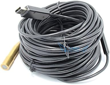 etomtop (Upgraded) 20M Waterproof Borescope USB Endoscope Sewer Drain Cleaner Pipe Inspection Snake Tube Video Camera with 4 Adjustable Leds Lighting and Copper Head