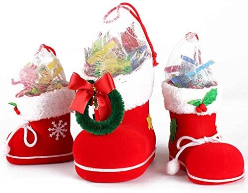 Victorry Christmas Decorations Children Gifts Candy Boots Gift Box Santa Claus L