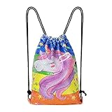 Felice Drawstring Shoulder Yoga Gym Bag Unicorn