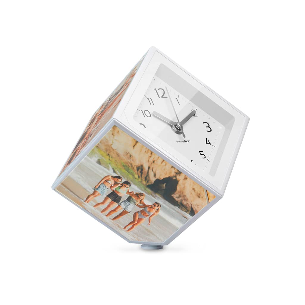 Balvi - Photo Clock rotating photo frame and clock, 5 photos 10x10 cm