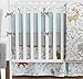 Sweet Jojo Designs 9-Piece Blue, Grey and White Woodland Deer Fox Bear Animal Toile Baby Girl or Boy Crib Bedding Set