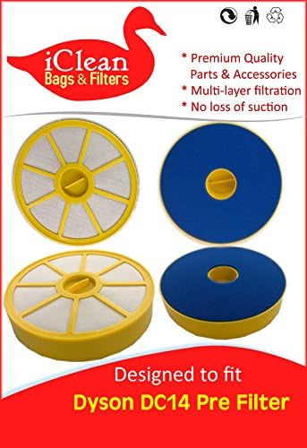 DC14 Pre Filter - 2 pack of Pre- Motor Filters by iClean Vacuums Designed to fit 905401-01 $$ Better Quality Better Value