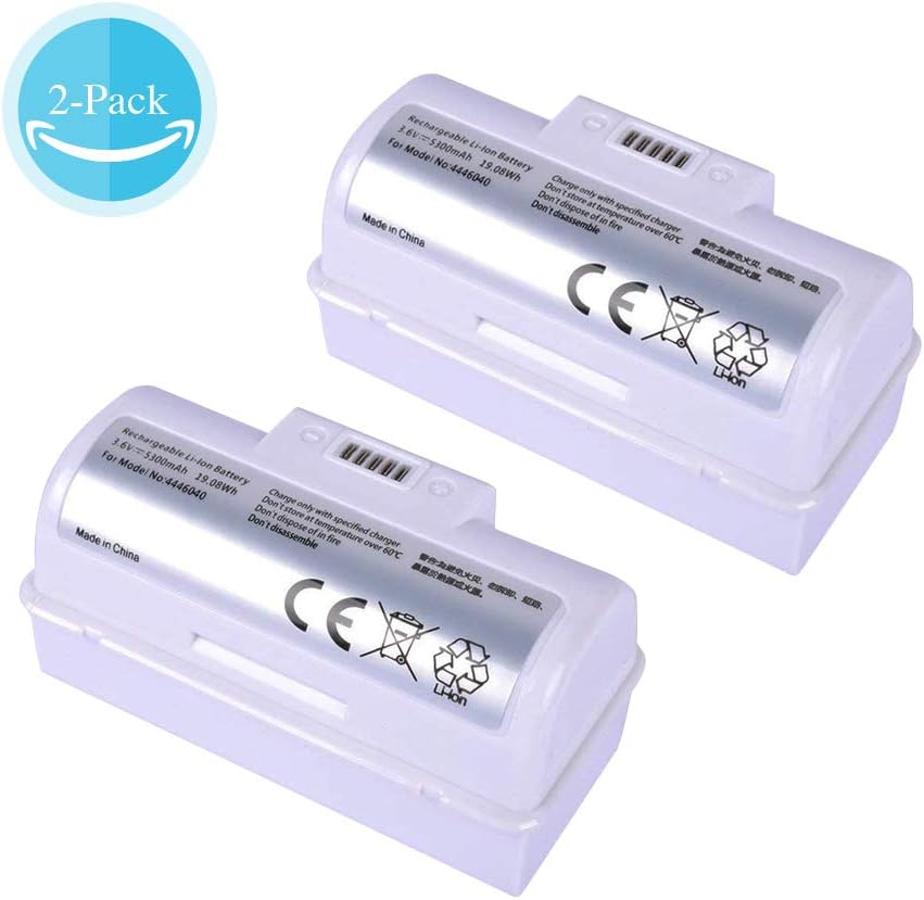 Replacement iRobot 3.6V Battery for iRobot Braava Jet 240 Floor Mopping Robots lithium 5300mAh Battery 2-Pack