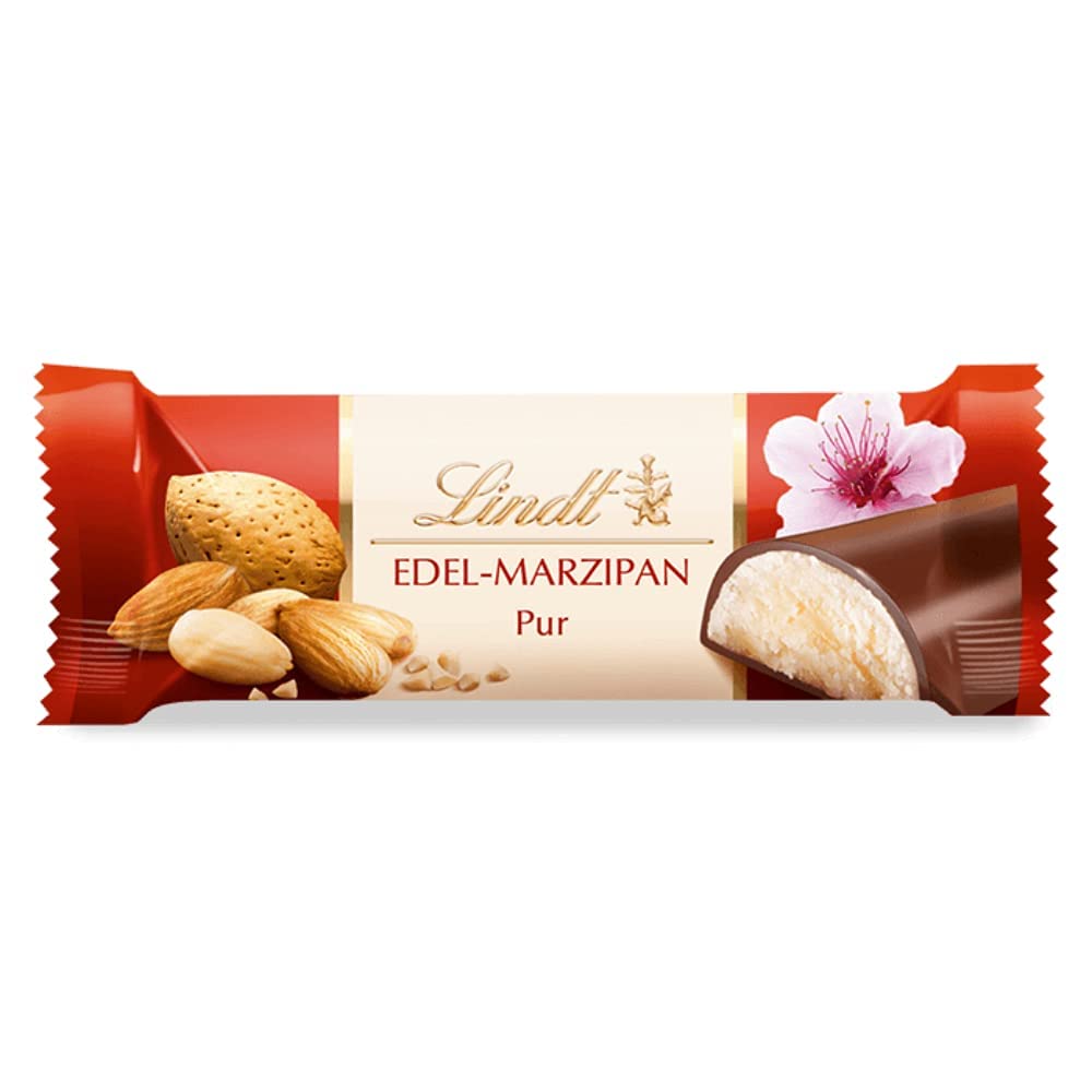 Lindt Schokolade Edel-Marzipan Riegel | 25 x 50g Riegel im Thekendisplay | 1250 g | pures Marzipan umhüllt von dunkler Schokolade | Schokoriegel | Schokoladen-Großpackung | Schokoladengeschenk 2