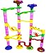 Marble Run Coaster 55 Big Elements Kit. 40 Building Blocks+15 Plastic Marbles.110 Tracks Length Genius Fun Set Learning Railway Construction. Classic DIY Toy for Family