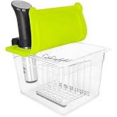 EVERIE Sous Vide Container 12 Quarts with Universal Silicone Lid and Sous Vide Rack Compatible with Anova All Models, Anova N