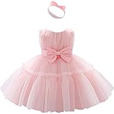 3M-9T Baby Girls Flower Dress Embroidery Paqeant Party Wedding Lace Dresses