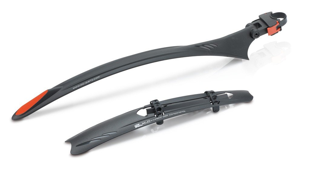 XLC Unisex Adult Mudguard Set MG-C08, Black Red, 26-28 Inches