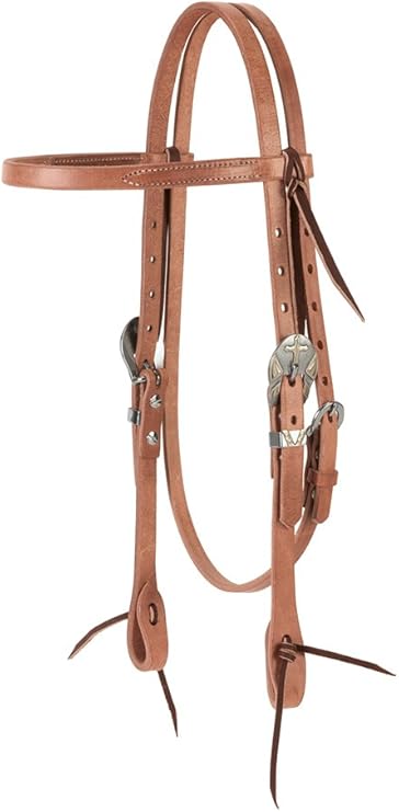 silver cross leather reins