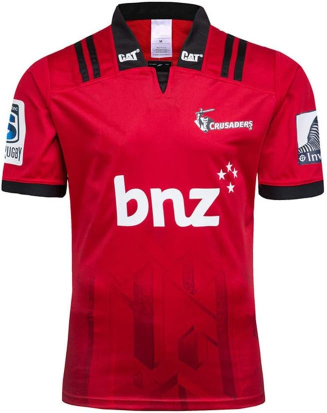 LQFLD Men's World Cups 18-19 Reds Crusader Jersey Home and Away Football Jersey Rugby Casual Short Sleeve T Shirts Top Tees